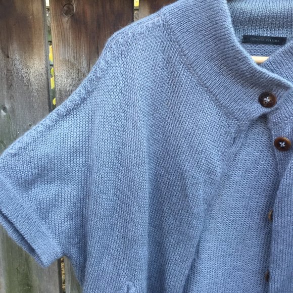 Roberto Collina grey mohair & wool cardigan w/pockets - size M - Picture 5 of 11